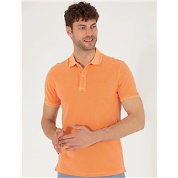 Turuncu Slim Fit Polo Yaka Tişört