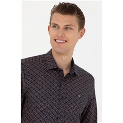 Erkek Lacivert Uzun Kollu Gömlek