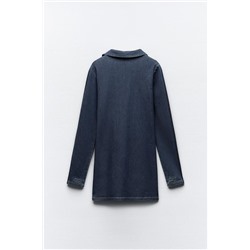 TRF DENIM POLO DRESS