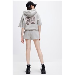 Sudadera de manga corta Gris claro