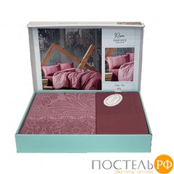 Постельное белье "Карвен" ранфорс евро Risa Dusty Rose v-2