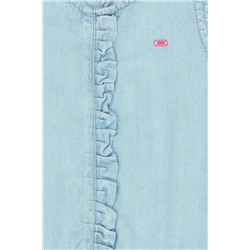 Kız Çocuk Açık Mavi Kolsuz Jean Elbise