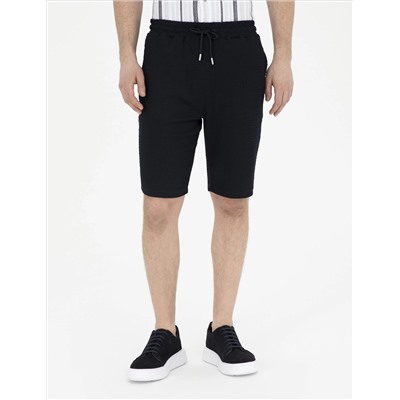 Lacivert Regular Fit Örme Şort