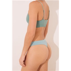 Tanga fruncido verde