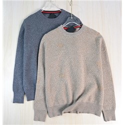 Мужской однотонный шерстяной свитер БОС*С