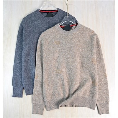 Мужской однотонный шерстяной свитер БОС*С