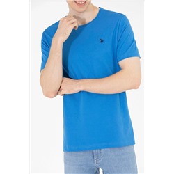 Erkek Saks Basic Bisiklet Yaka Tişört