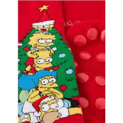 Anti-Rutsch Socken The Simpsons Weihnachten Family für Herren