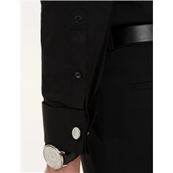 Siyah Slim Fit Smokin Gömlek