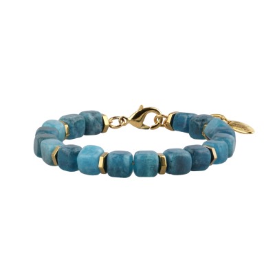 Браслет Селена (кварц изумрудный 7-8мм; покрытие золото) 17-20см, Есть комплект