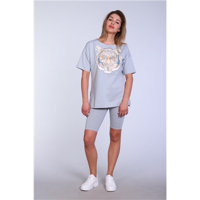 Костюм женский с велосипедками и футболкой тк-246а.гол