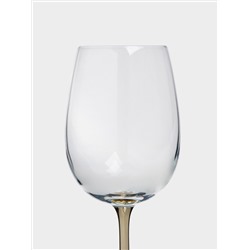 Бокал для белого вина, 430 мл, 2 шт, стекло, золотистая ножка, Ravello