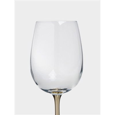 Бокал для белого вина, 430 мл, 2 шт, стекло, золотистая ножка, Ravello