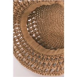 Sombrero bucket crochet beige