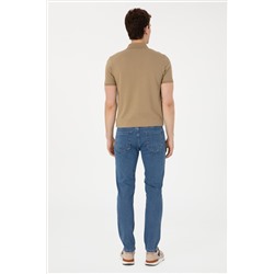 Erkek Mavi Straight Fit Jean Pantolon