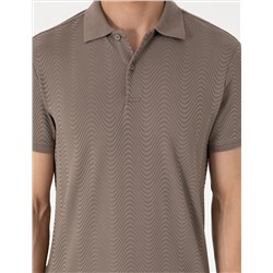 Koyu Vizon Slim Fit Polo Yaka Tişört