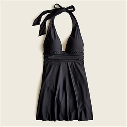 V-neck halter swim dress