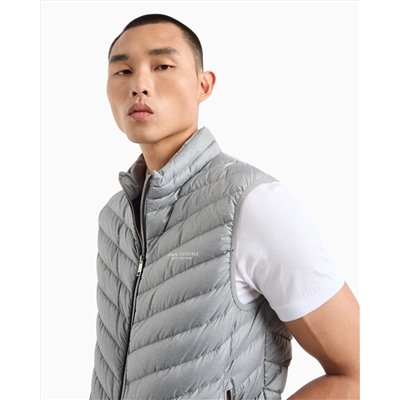 Double-face padded sleeveless down jacket