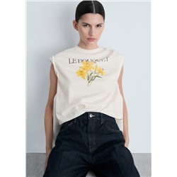 Camiseta algodón mensaje estampado