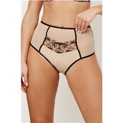 REBECCA BEIGE/BLACK Трусы высокие SUBTILLE