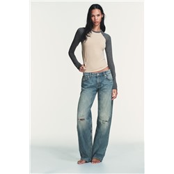 TRF LOW-RISE WIDE-LEG JEANS