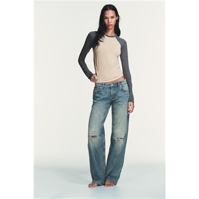 TRF LOW-RISE WIDE-LEG JEANS