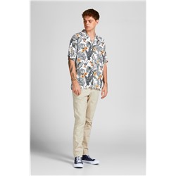 Camisa Blanco y mostaza