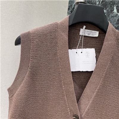 Новинка Женский вязанный жилет с элегантным блеском