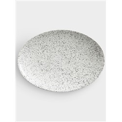 Тарелка овальная, 30x22 см, пепел, Икра