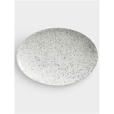 Тарелка овальная, 30x22 см, пепел, Икра