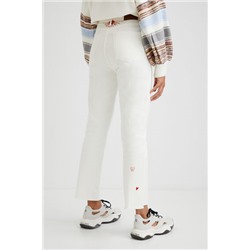 Pantalón recto tobillero