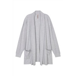 Cárdigan largo Gris claro jaspeado