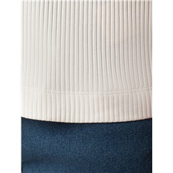 Водолазка из фактурного трикотажа в рубчик