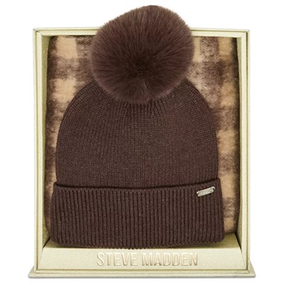 Steve Madden Buffalo Blaze Beanie and Scarf Gift Set, 2-Piece Set