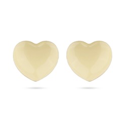 Серьги Сердцебиение (эмаль сливочное масло; покрытие золото), Есть комплект