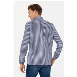 Erkek Lacivert Uzun Kollu Gömlek