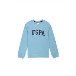 Çocuk Mavi Basic Bisiklet Yaka Sweatshirt