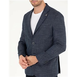Lacivert Slim Fit Blazer Ceket