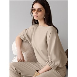 Свободная блузка с вырезом лодочка из плотного лиоцелла