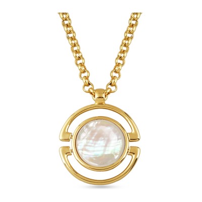 Кулон Амфитрита (перламутр 50мм; покрытие золото) 85-90см, Есть комплект