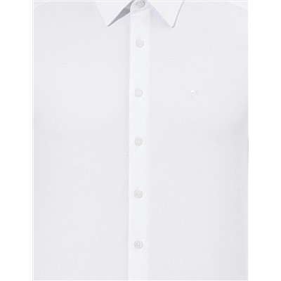 Beyaz Slim Fit Uzun Kollu Gömlek