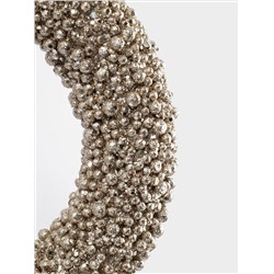 Венок декоративный, 25 см, полистирол, шампань, Celebration