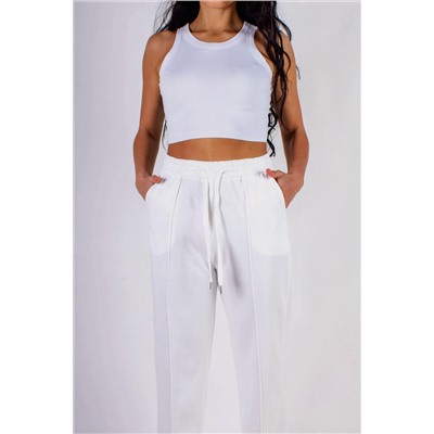 Трикотажные брюки со стрелкой, на резинке