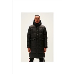 Bad Bear Goose Tail Puffer Siyah Erkek Kapüşonlu Uzun Mont 22.02.15.001-c01