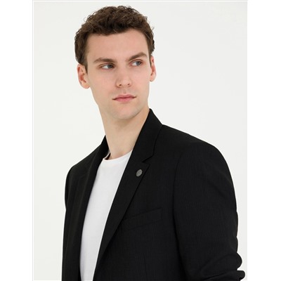 Siyah Slim Fit Takım Elbise