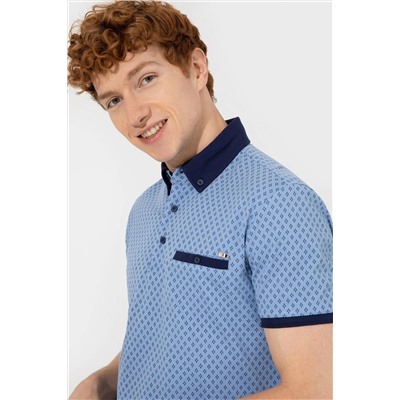 Erkek Koyu Mavi Polo Yaka Tişört