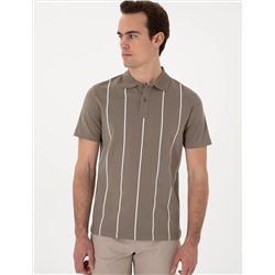 Koyu Vizon Regular Fit Polo Yaka Tişört