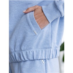 Бомбер среднего объема на молнии из петельчатого футера двухнитки с эластаном