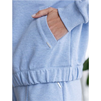 Бомбер среднего объема на молнии из петельчатого футера двухнитки с эластаном