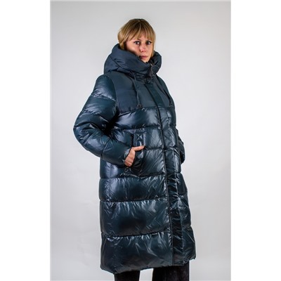 Зимняя удлиненная куртка с капюшоном арт. 221